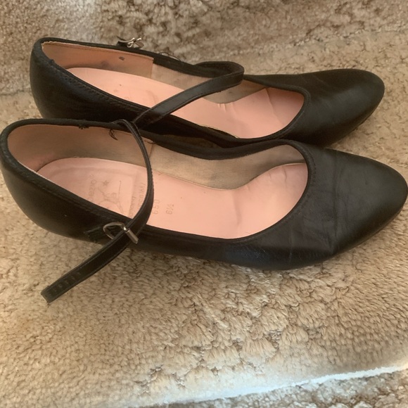 CAPEZIO BLACK LEATHER DANCE SHOES (HEELS) - Picture 5 of 7
